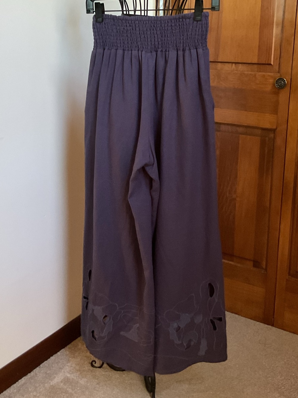 Cynthia Rowley purple linen blend pants, Medium - Picture 2 of 5